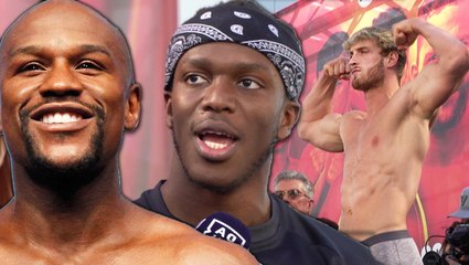 KSI Shades Logan Paul vs Floyd Mayweather Boxing Match