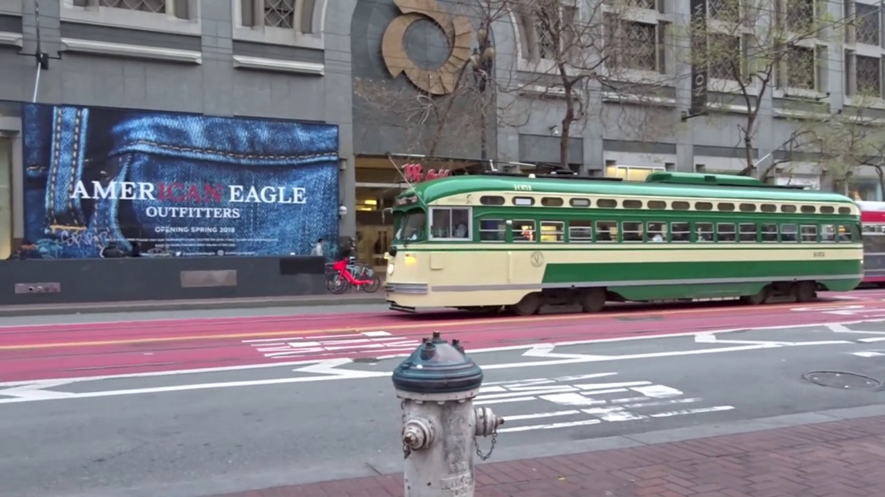 The F Market Line in San Francisco (Old PCC Cars!)