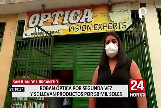 SJL: roban óptica por segunda vez y se llevan mercadería por más de 50 mil soles