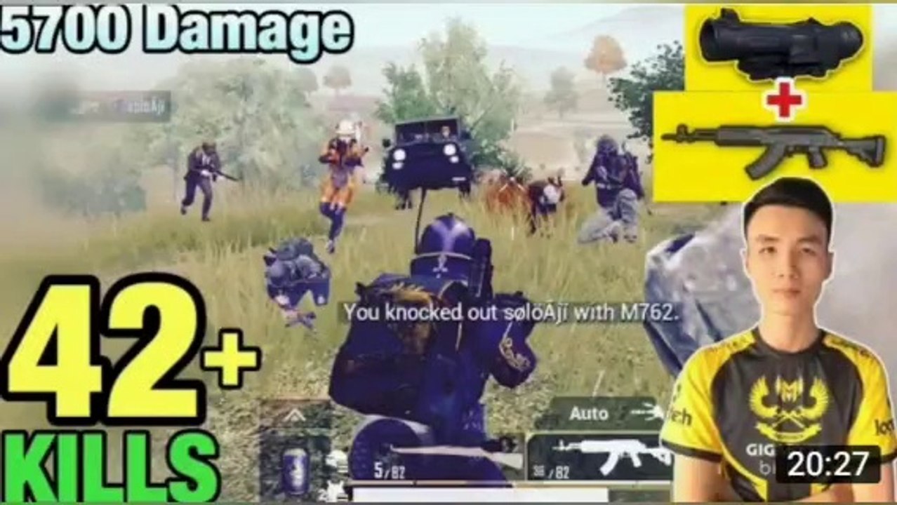 Power of M762 | New world record 42+ kills with Solo vs Squad || Tacaz PUBG MOBILE