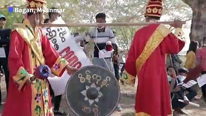 Myanmar protests spread to ancient temples of Bagan