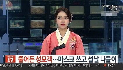 줄어든 성묘객…마스크 쓰고 설날 나들이
