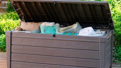 Patio Storage Box Grey With Lids