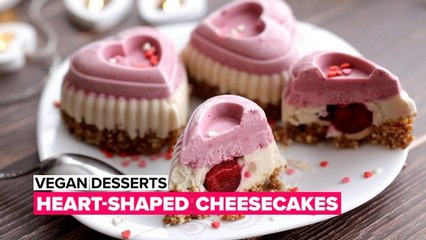 Vegan Desserts: Cheesecake hearts