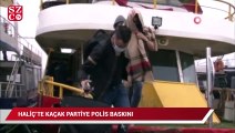 Haliç’te kaçak partiye polis baskını