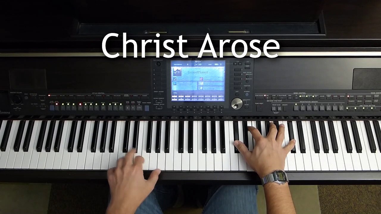 Christ Arose (Low in the Grave He Lay) - piano instrumental hymn with lyrics