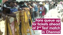Fans queue up for tickets ahead of 2nd India-England Test in Chennai