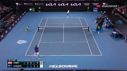 Après un moment de flottement, Thiem recolle à deux sets partout face à Kyrgios