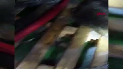Çanakkale açıklarındaki gemi yangınına ekiplerinin müdahale anları kamerada