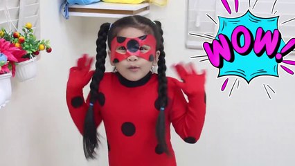 Suri Pretend Play Dress Up in Ladybug Costume & Jumped Out of iPad Tablet