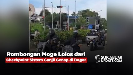 Rombongan Moge Lolos dari Checkpoint Sistem Ganjil Genap di Bogor