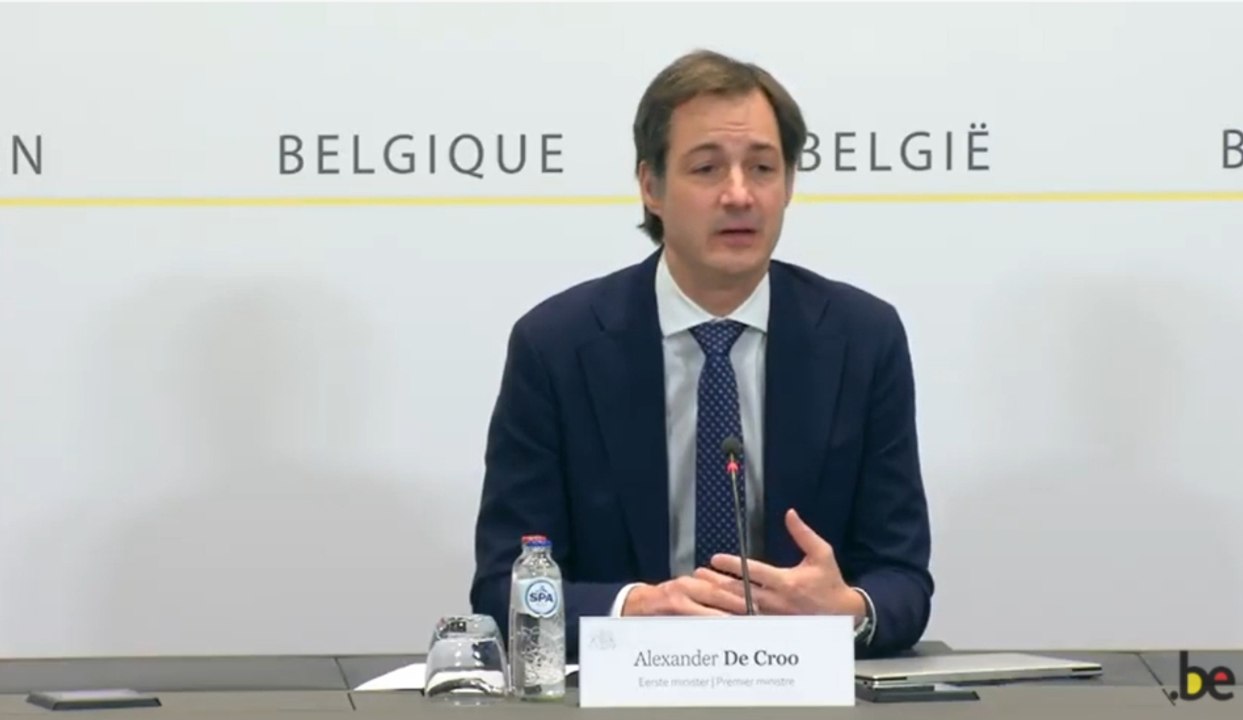 Alexander De Croo: "Des mesures importantes pour préserver la confiance dans notre système économique"