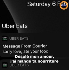 Elle commande sur Uber Eats, le livreur lui envoie un sms qui va vous choquer !