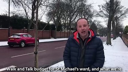 Coun Robert Oliver discusses tree planting in Ashbrooke