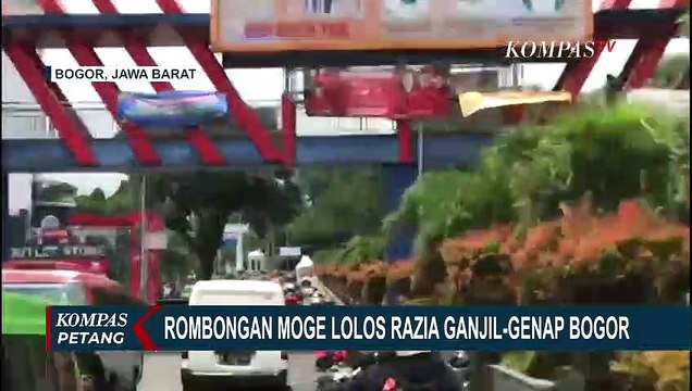 Rombongan Moge Lolos Razia Ganjil Genap Bogor