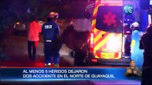 Al menos cinco heridos en accidente de tránsito en Guayaquil