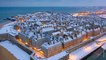 Neige à Saint-Malo en Bretagne - France - Drone 02/2021