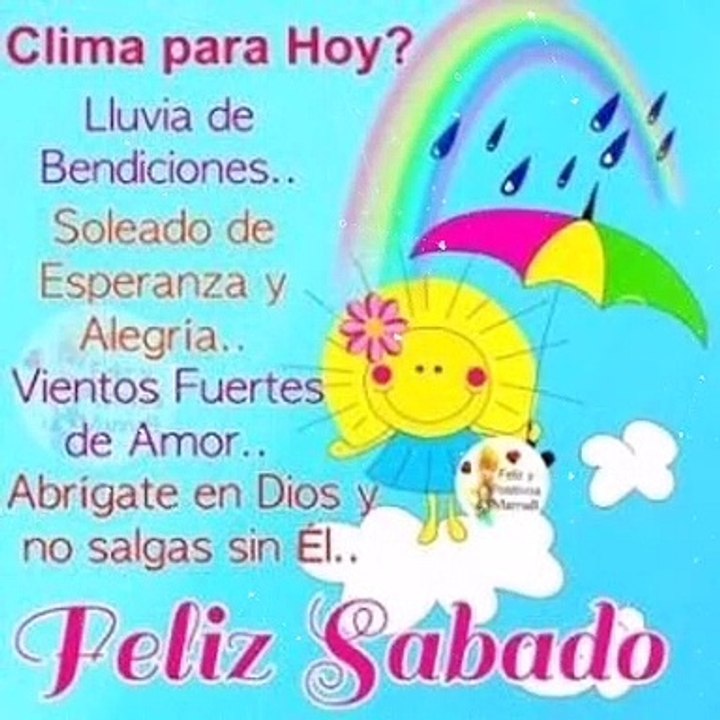 Feliz y bendecido Sabado 