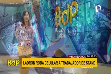 Mesa Redonda: cámaras captan a ladrón robando un celular en galería