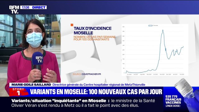 Variants en Moselle: selon Marie-Odile Saillard, directrice d'un centre hospitalier, la saturation des hôpitaux n'est qu'une question de jour