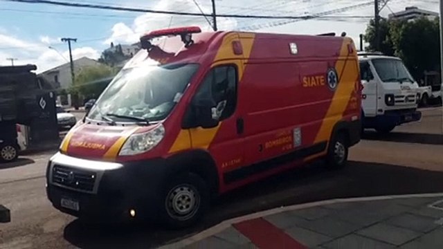 Trabalhador fica ferido ao cair de caminhão na Rua Marechal Cândido Rondon
