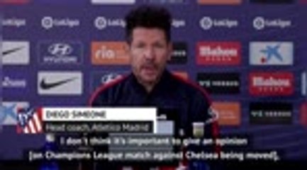 Simeone unfazed at Chelsea Champions League fixture move