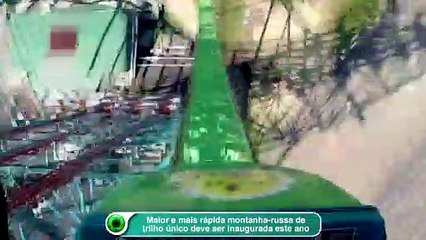 Maior e mais rápida montanha-russa de trilho único deve ser inaugurada este ano