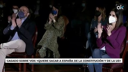 Casado ataca a Vox en el cierre de campaña: «Quiere sacar a España de la Constitución y de la UE»