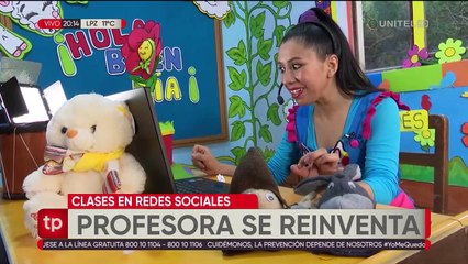 Entre títeres y un mundo colorido e imaginario, la profe Inés da clases a nivel inicial en internet