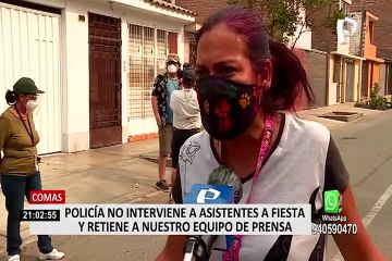 Download Video: Comas: PNP intervino a periodistas de Panamericana Televisión cuando cubrían fiesta COVID de presunto oficial