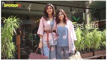 Shilpa Shetty and Shamita Shetty twinning in co-ords spotted at Farmer’s cafe | SpotboyE