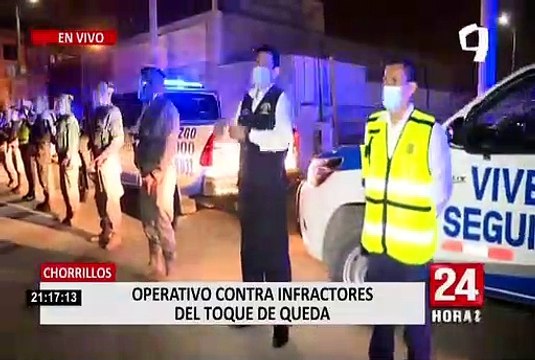 Chorrillos: serenos realizan operativo contra infractores del toque de queda