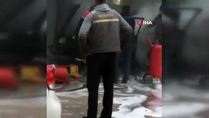 Yıkamaya getirdiği aracı küle döndü