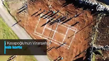 Bakan Kasapoğlu'nun Viranşehirli köylülere verdiği tenis kortu sözü gerçekleştirildi