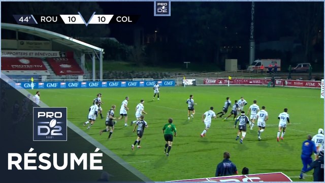 PRO D2 - Résumé Rouen Normandie Rugby-Colomiers Rugby: 19-23 - J19 - Saison 2020/2021