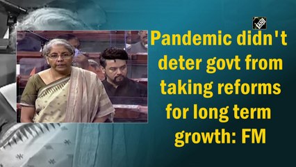 Pandemic didn't deter govt from taking reforms for long term growth: FM Sitharaman