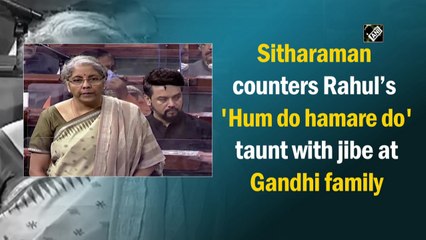 Sitharaman counters Rahul’s 'Hum do hamare do' taunt with jibe at Gandhi family