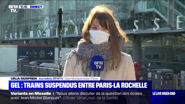 Les trains entre Paris et La Rochelle toujours suspendus jusqu'à ce samedi midi en raison du froid