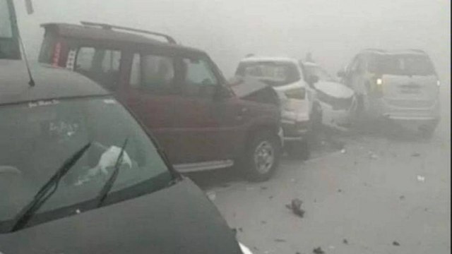 Dozen injured in multi-vehicle pile-up on Yamuna Expressway