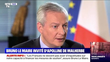 Bruno Le Maire: "Les Français ne doivent pas avoir d'inquiétudes sur notre capacité à financer les mesures de soutien"