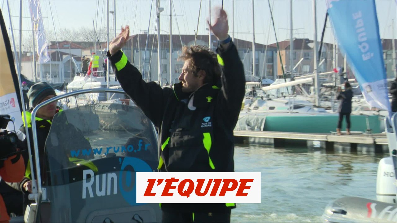 L'arrivée de Stéphane Le Diraison - Voile - Vendée Globe