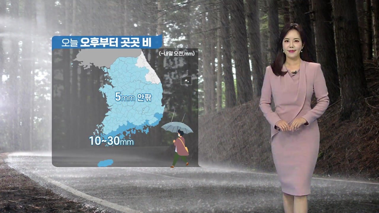 [날씨] 오늘 오후부터 곳곳 비...중서부·전북, 미세먼지 '나쁨~매우 나쁨' / YTN