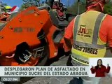 Aplican 47 toneladas de asfalto en el municipio Sucre de Aragua para la recuperación de vialidad