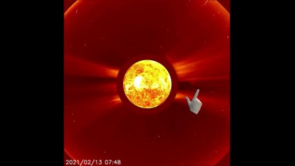 Giant solar flare Feb. 12th