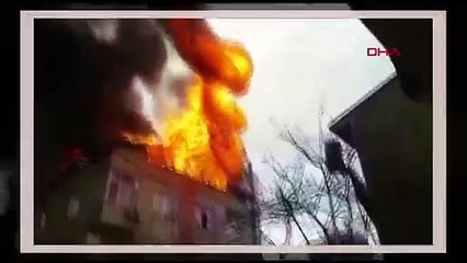 Alevler arasında kalan kişi böyle kurtarıldı