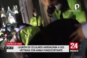 Capturan delincuente que robó celular en Plaza de San Martín