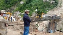 Chamoli: BRO building bridge for villages which lost contact