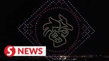 Dazzling drone light show staged in Beijing to celebrate Chinese Lunar New Year