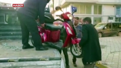 Engelli İlkin motosikletine kavuştu