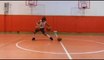 Girl Attempts Tricks With Three Basketballs